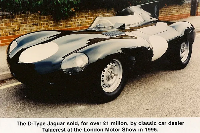 Jaguar D Type we sold in 1995