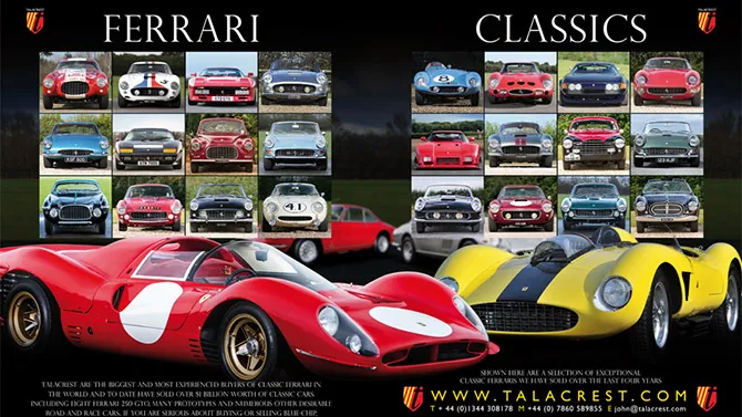 Ferrari Classics from 330 P4 to 288 GTO Evo - 2015 advert