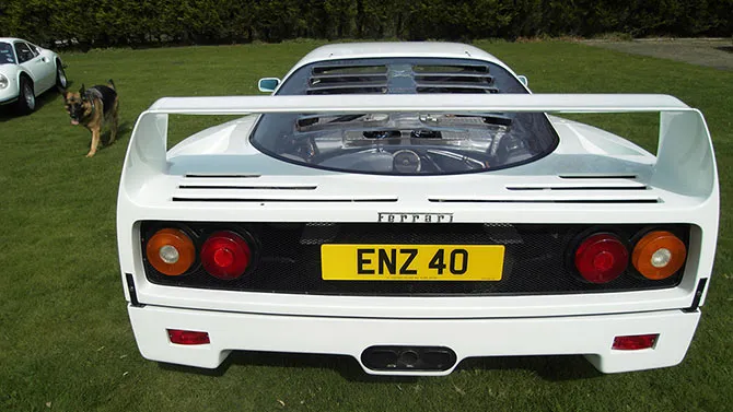 We have the number plate ENZ40 for sale - Beth + F40 not included