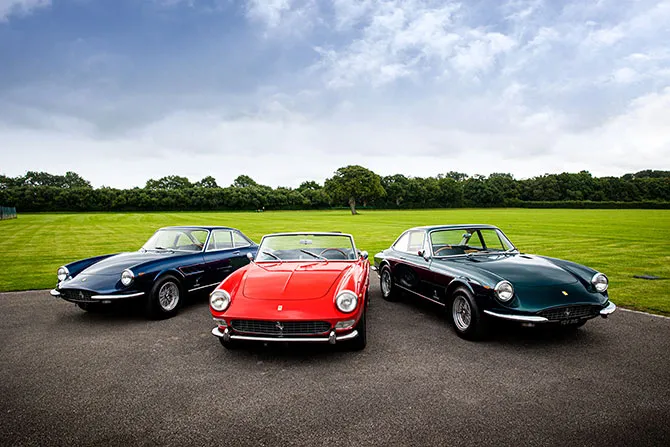 A special trio of classic V12 Ferrari come into stock