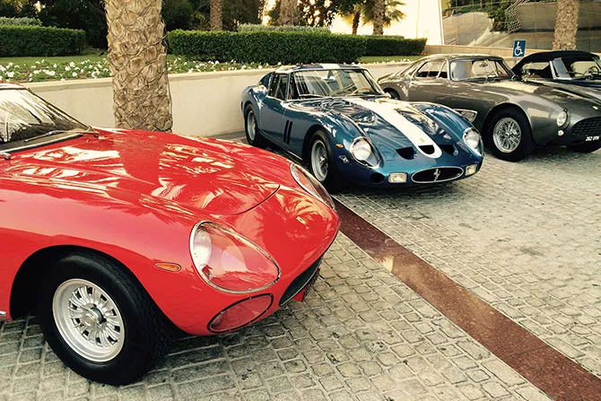 Ferrari 250 GTO and other serious classics at Burj Al Arab Hotel Dubai