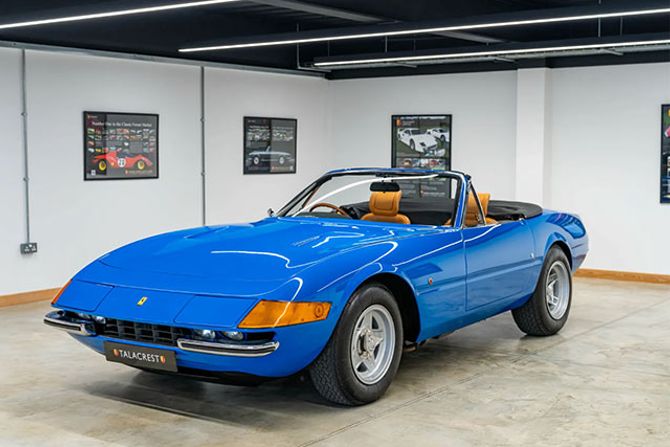 Great example of a Ferrari Daytona Spyder conversion comes into stock
