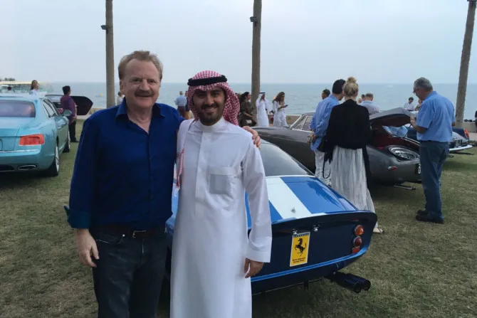 JC with Talal - His LaFerrari was successful at the Gulf Concours