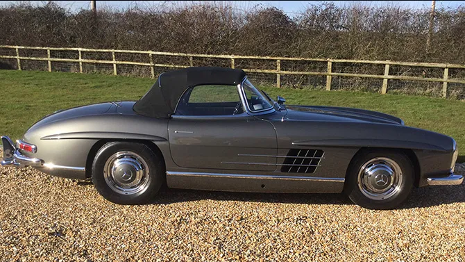1957 Mercedes Benz 300 SL Roadster - mint restored example sold today - from collection